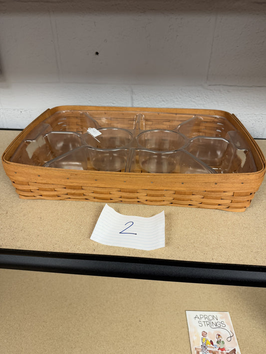 Longaberger serving tray with protector
