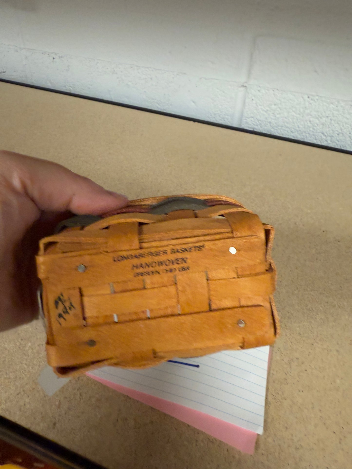 Longaberger business card basket