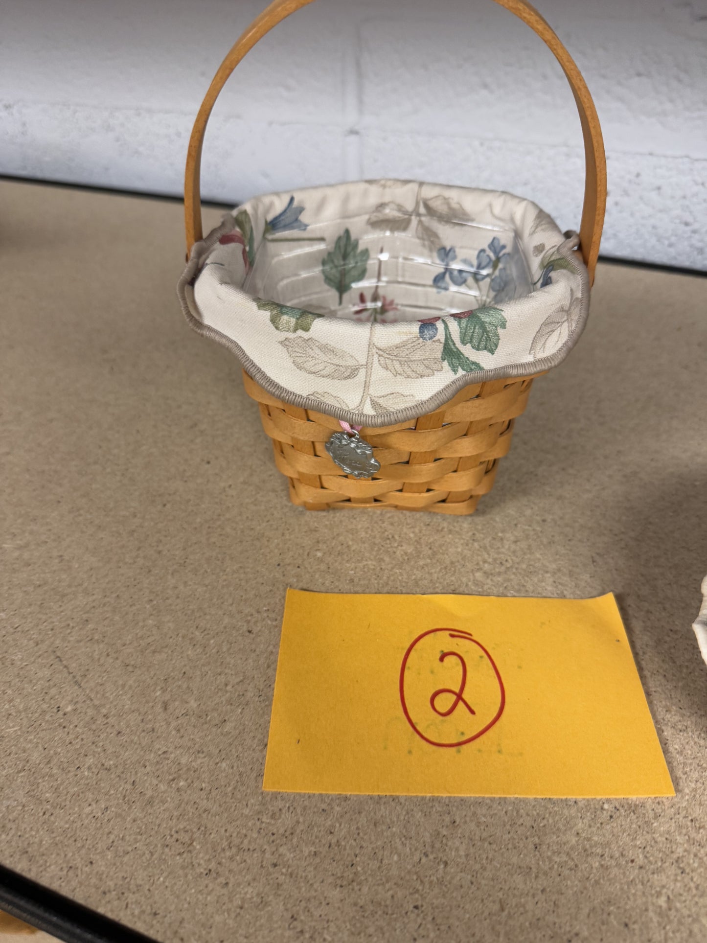 Longaberger 01 horizon of hope with liner, protector and tie on