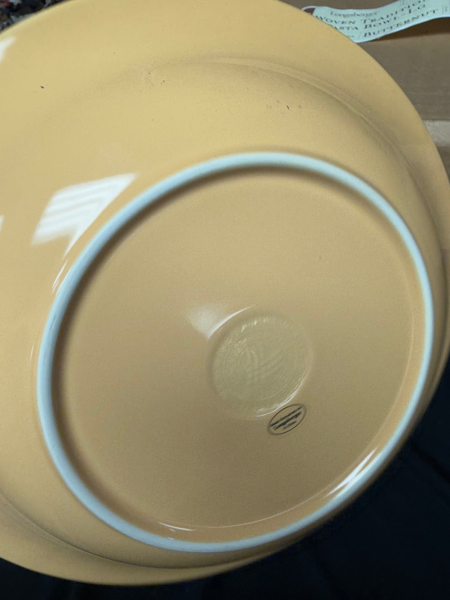 Longaberger large pasta bowl in butternut