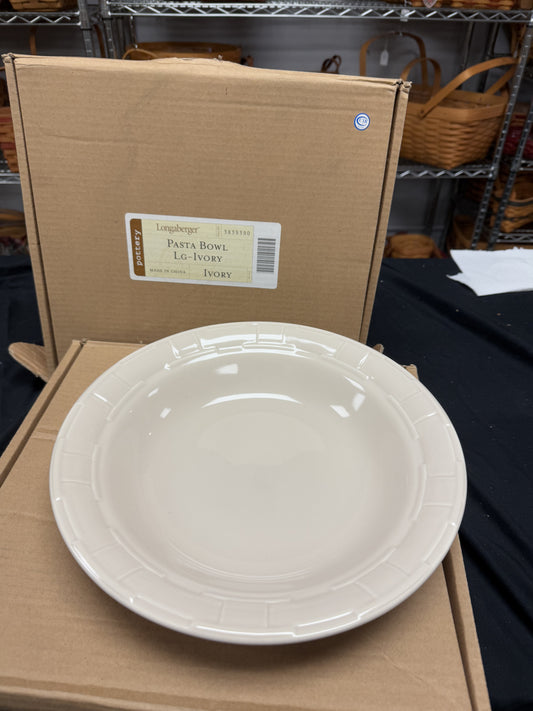 Longaberger large pasta bowl in ivory