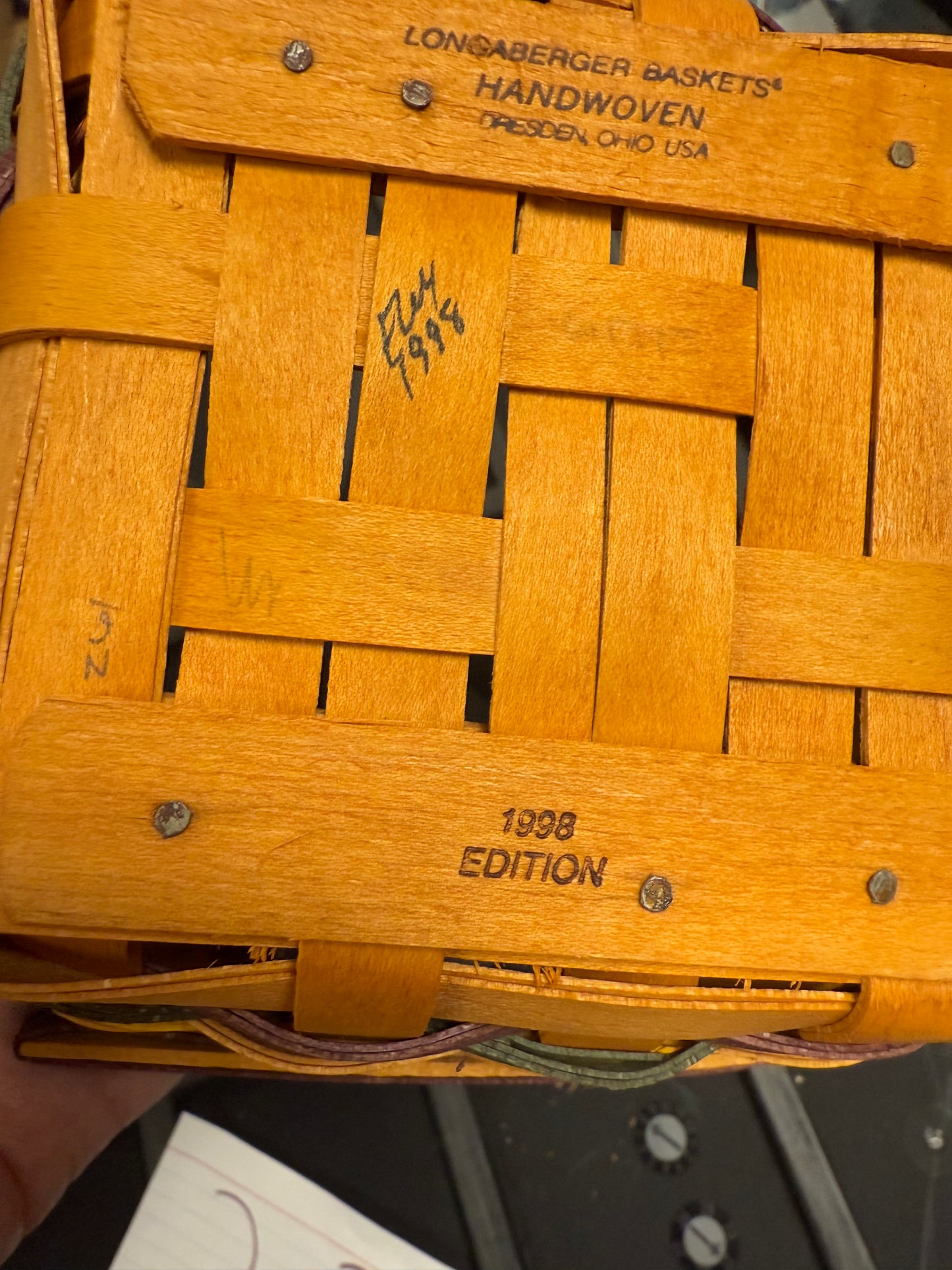 Longaberger 98 small Easter basket