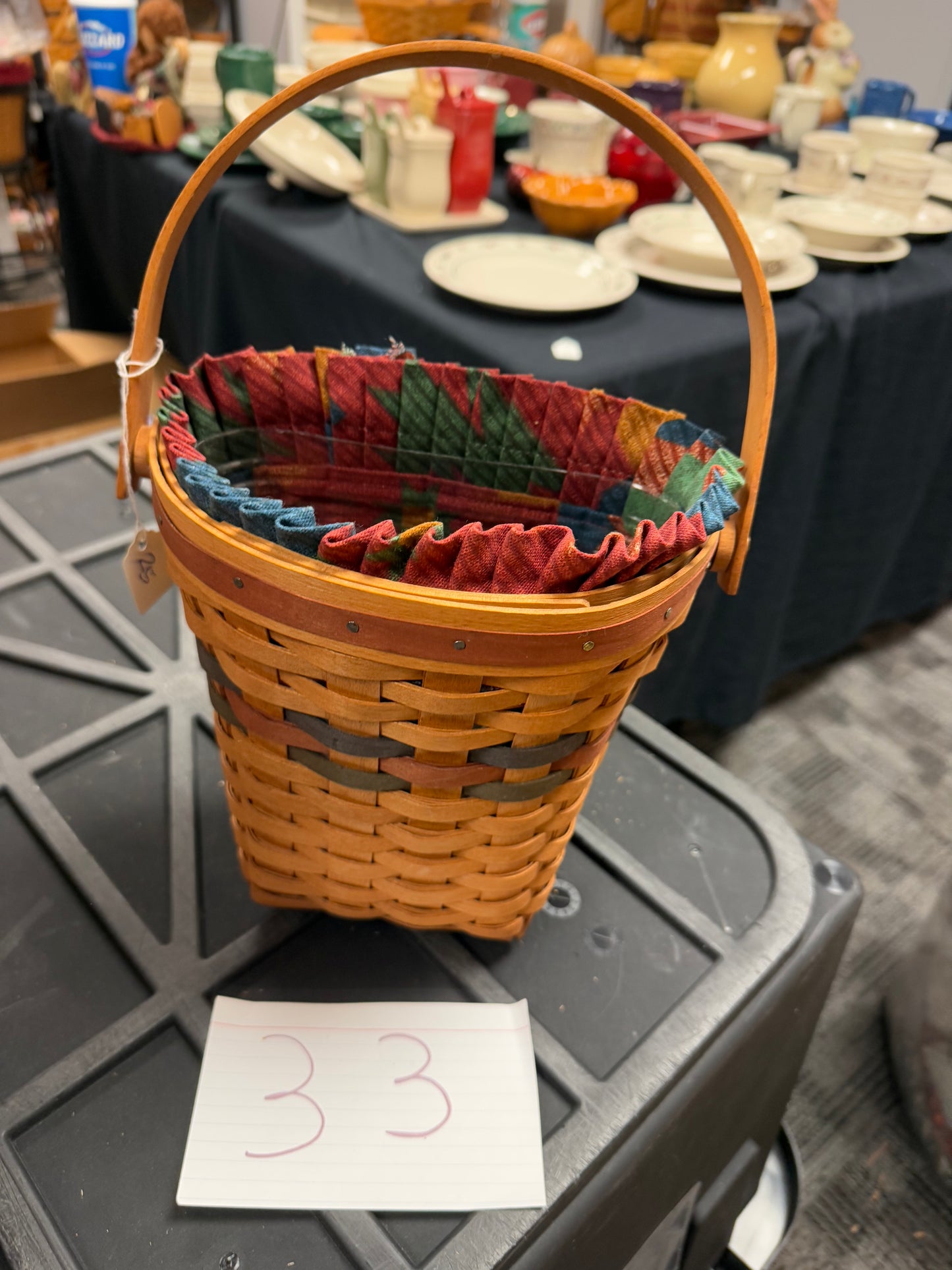 Longaberger autumn harvest with liner and protector