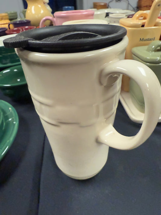 Longaberger travel mug in ivory