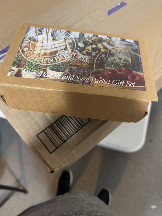 Longaberger herb marker and seed packets gift set-sage and oregano