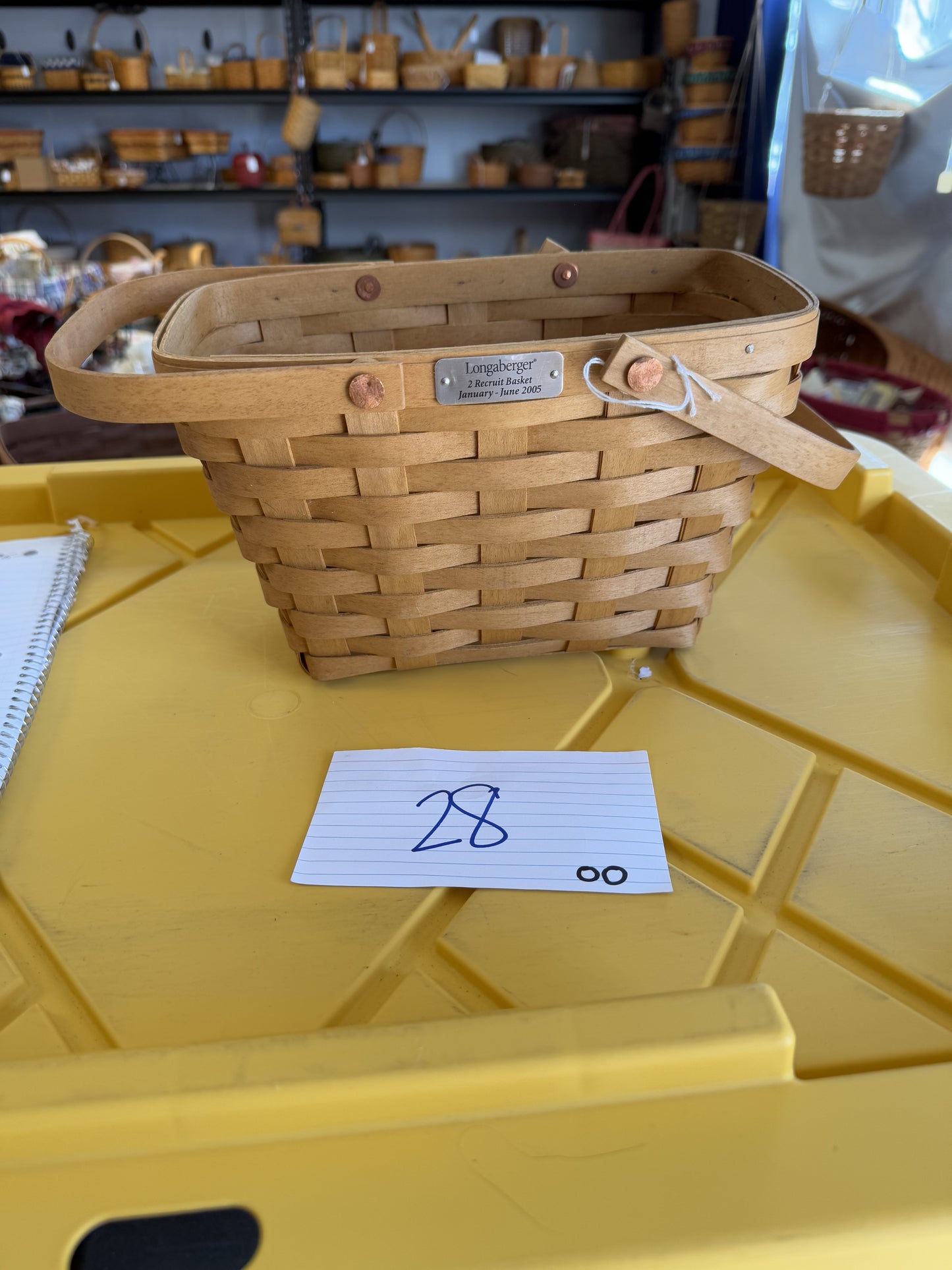 Longaberger 2 recruit basket (Jan-June 2005)