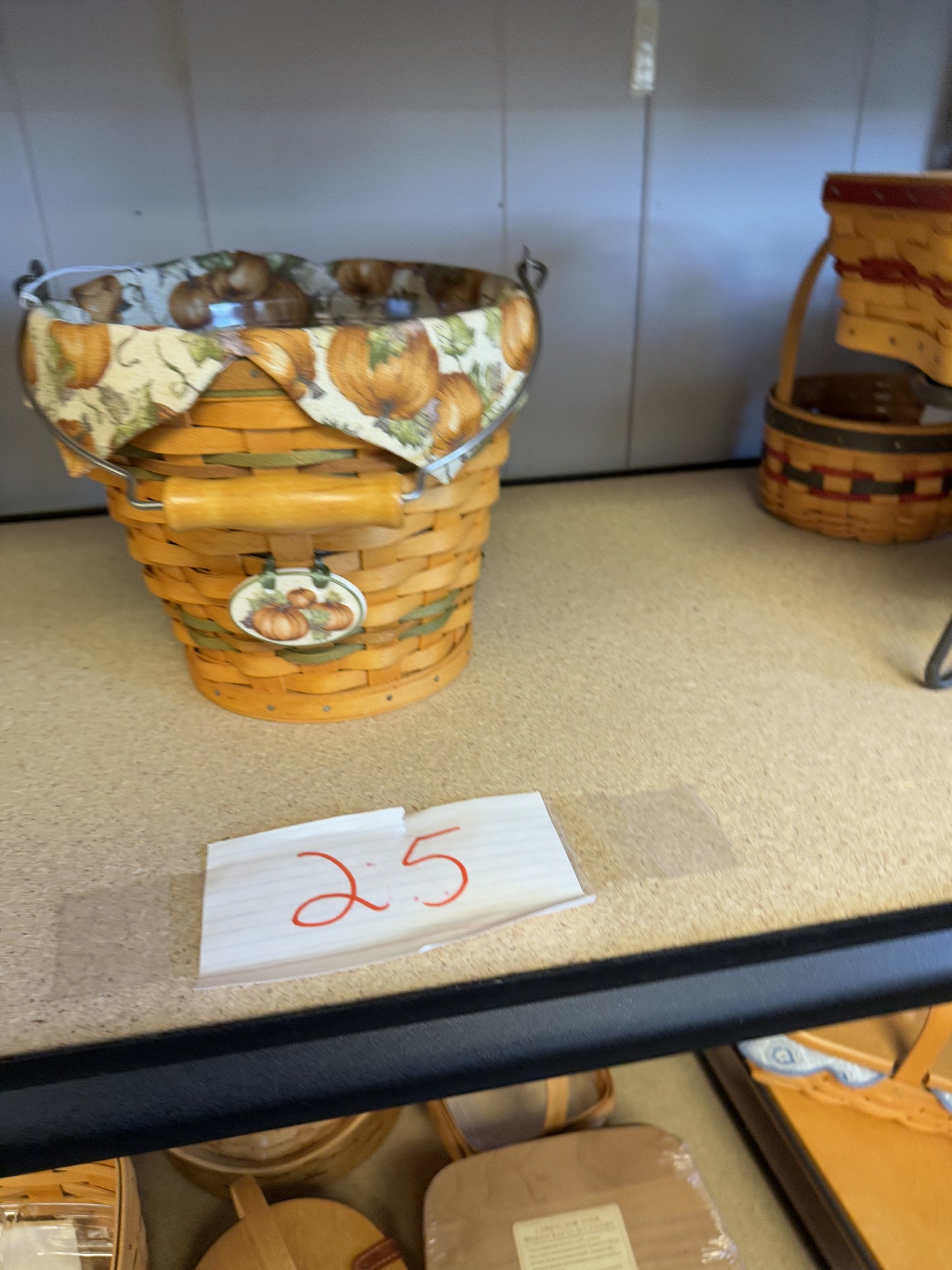 Longaberger autumn pail