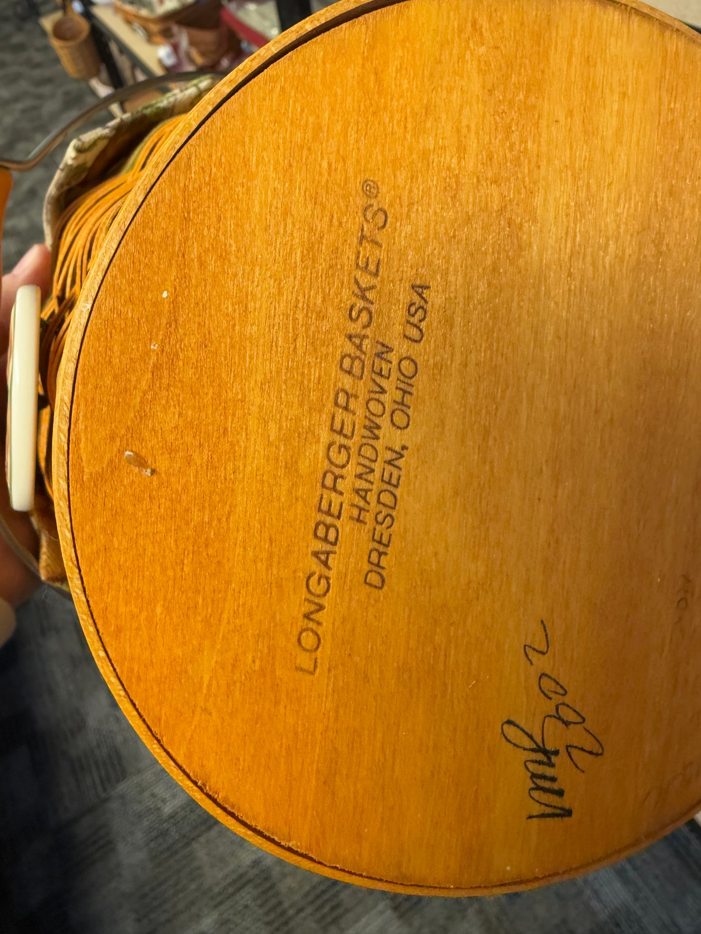 Longaberger autumn pail