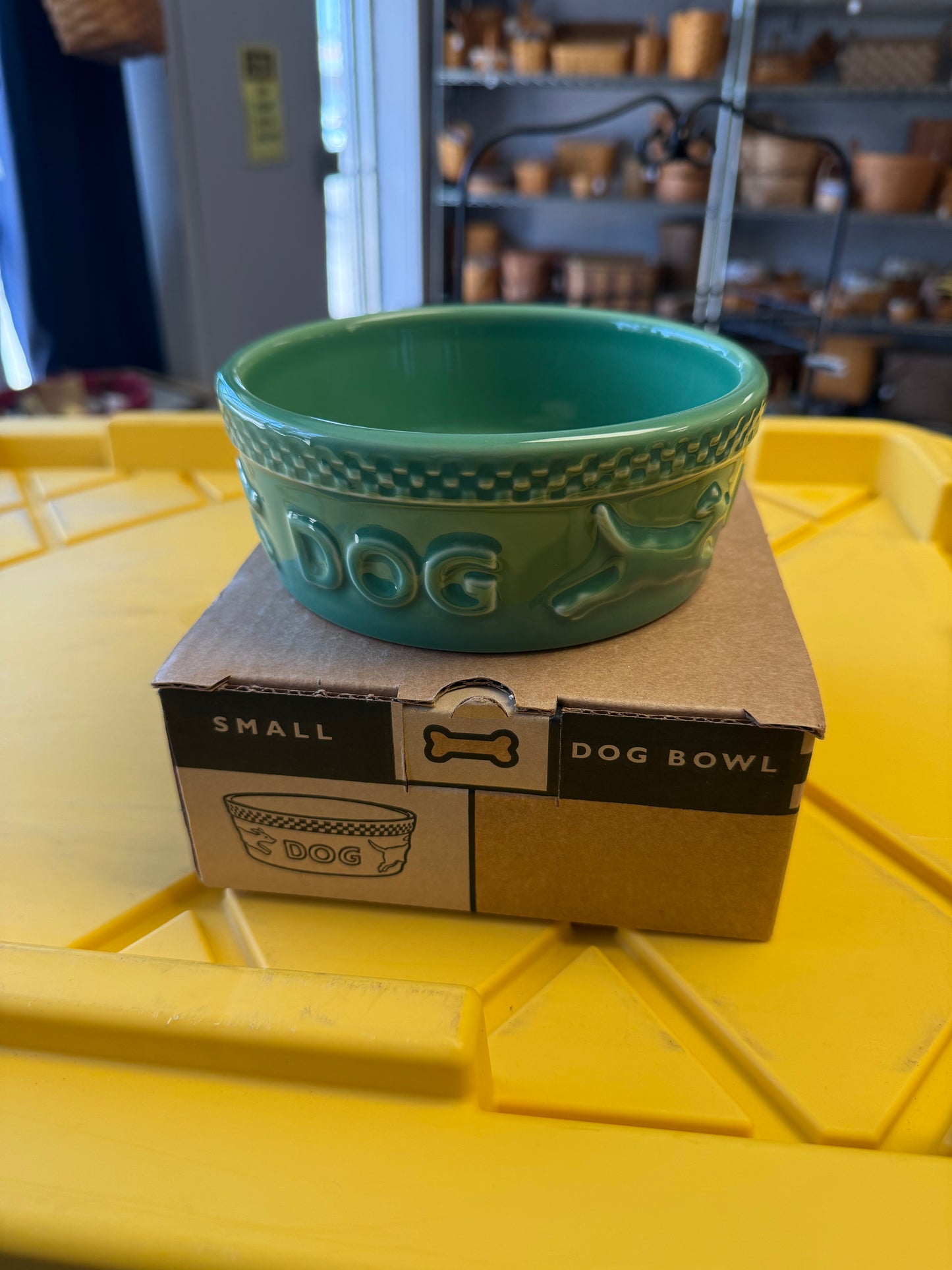 Longaberger small dog bowl (may not be in box)