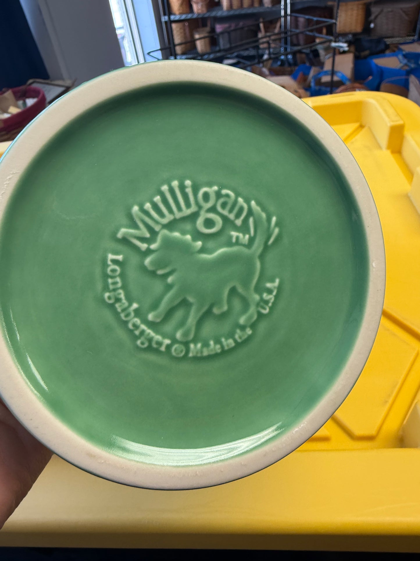 Longaberger small dog bowl (may not be in box)