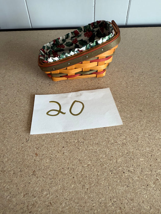 Longaberger dash away sleigh with liner