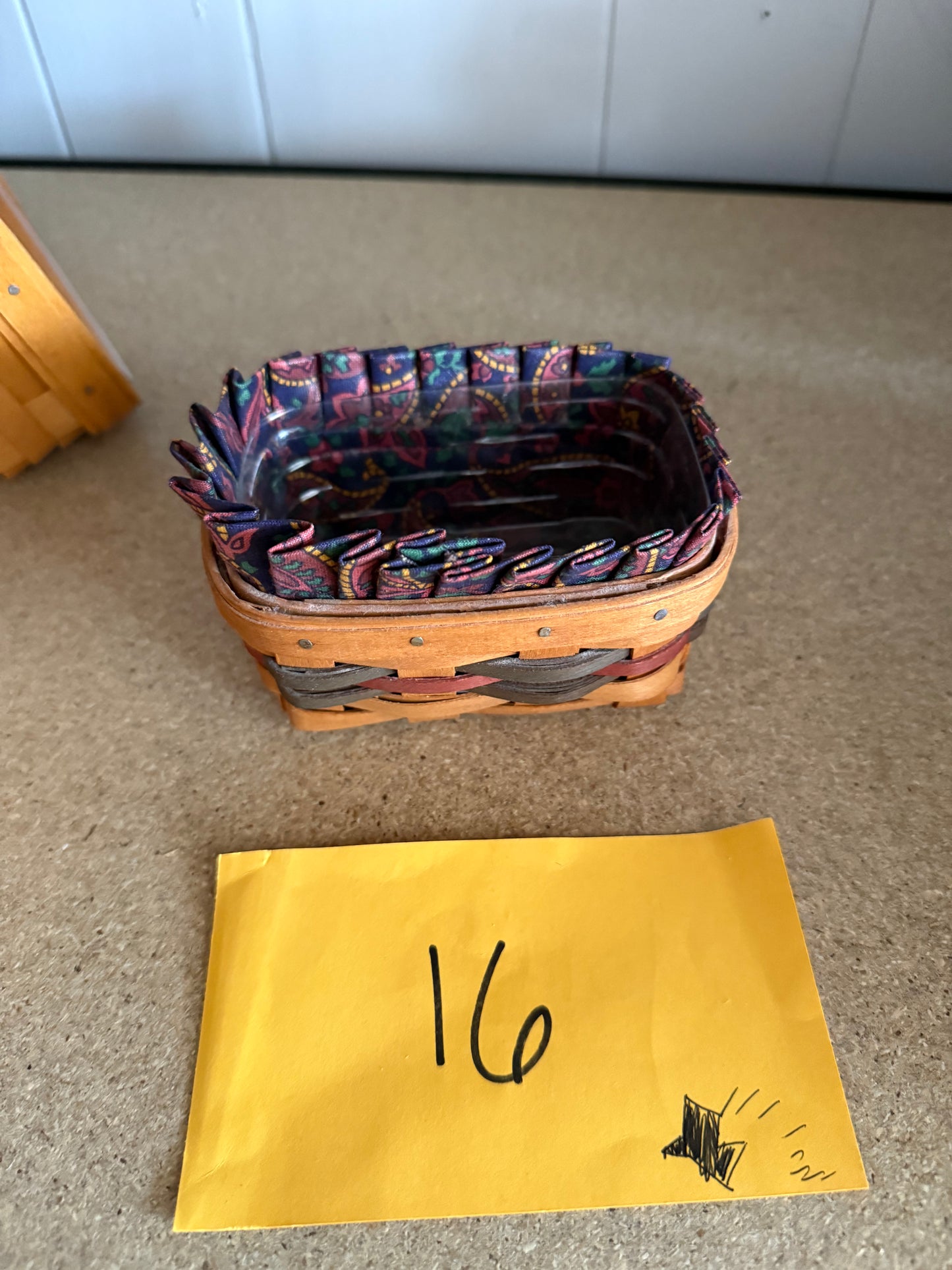 Longaberger business card with liner and protector