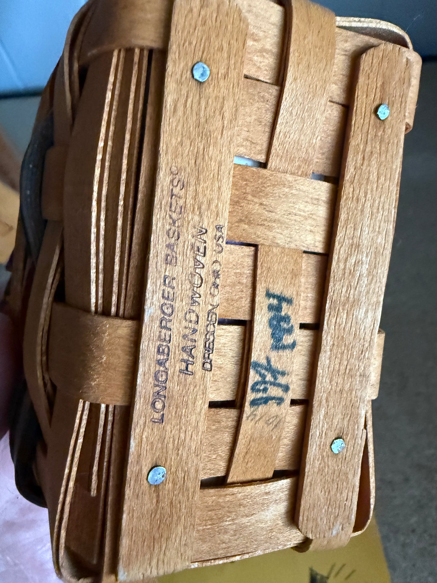 Longaberger business card with liner and protector