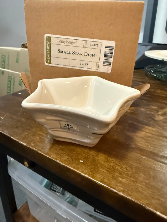Longaberger green star dish