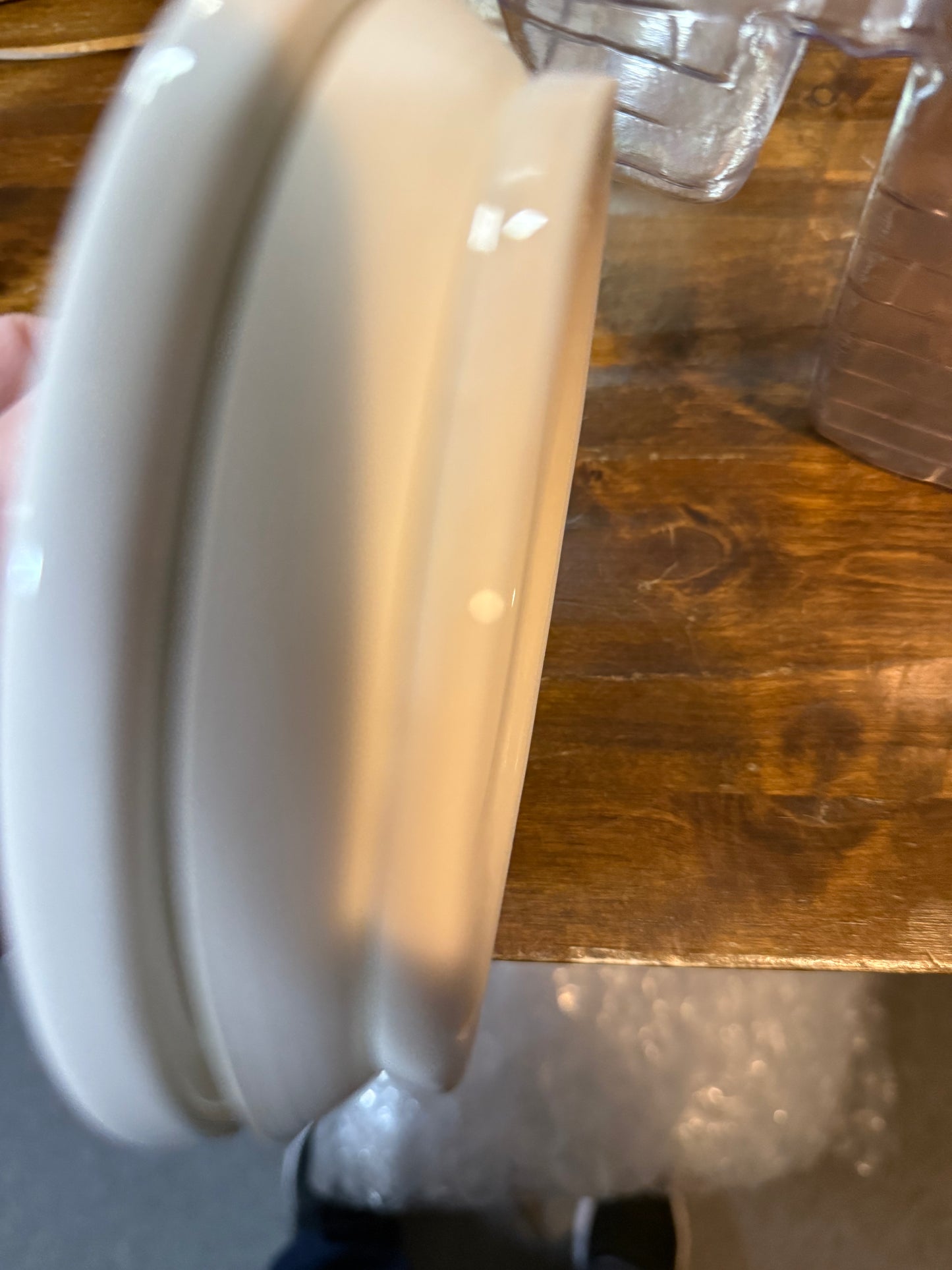 Longaberger small canister lid in ivory