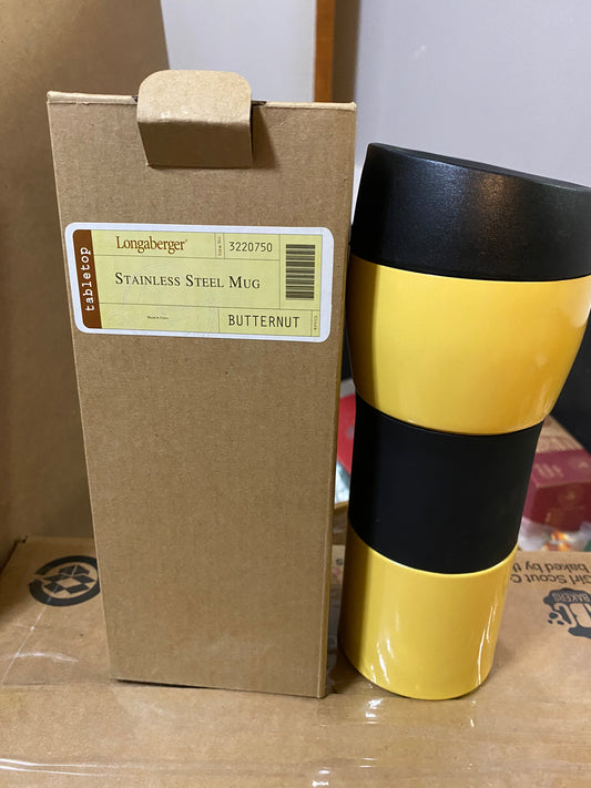 Longaberger Stainless Steel Mug in Butternut