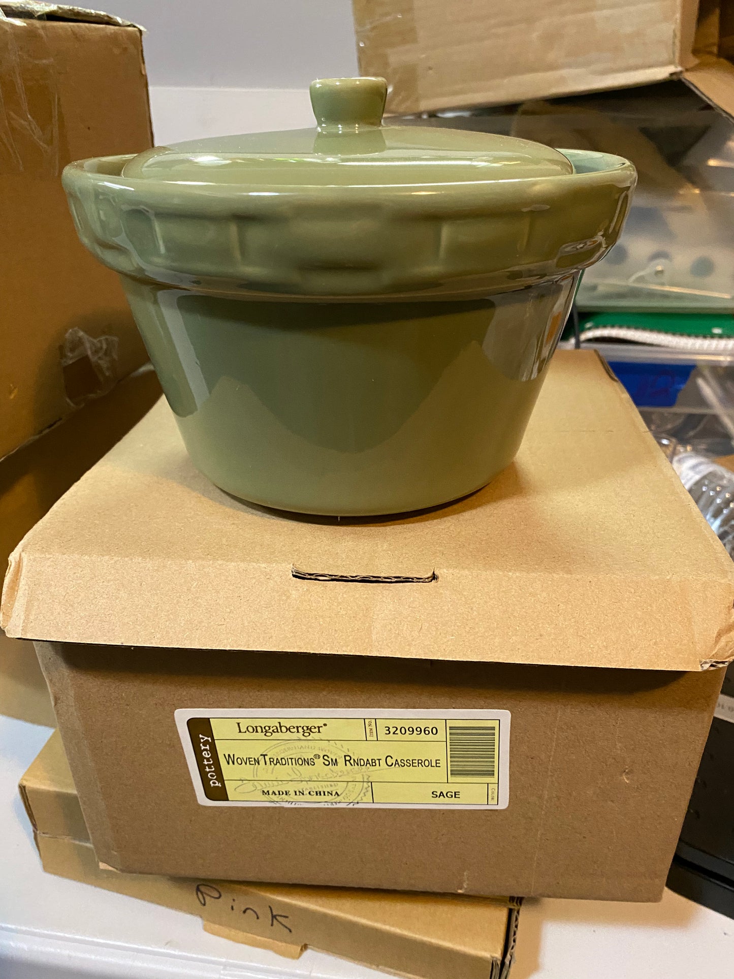 Longaberger small roundabout casserole in sage