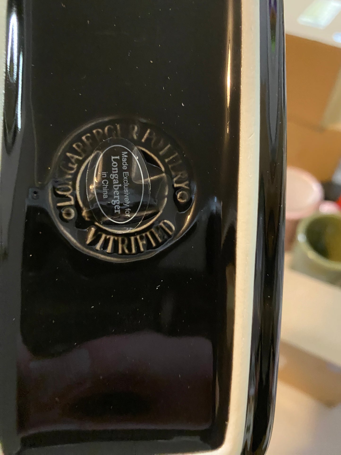 Longaberger small loaf dish in ebony