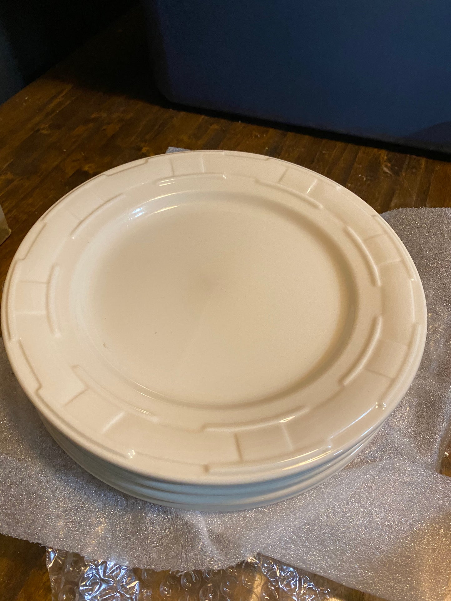 Longaberger luncheon plates in ivory (2nd)