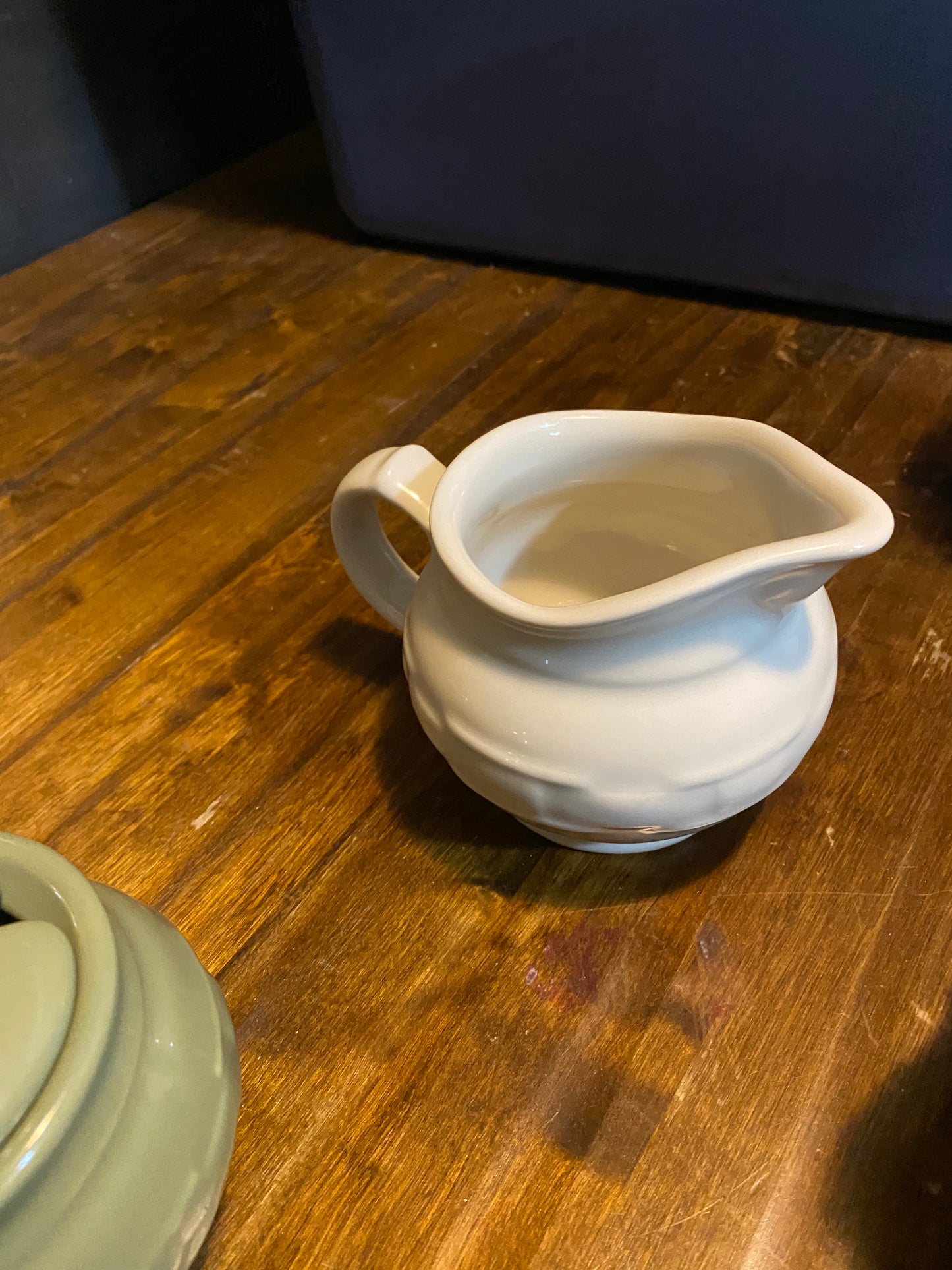 Longaberger cottage creamer in ivory (2nd)