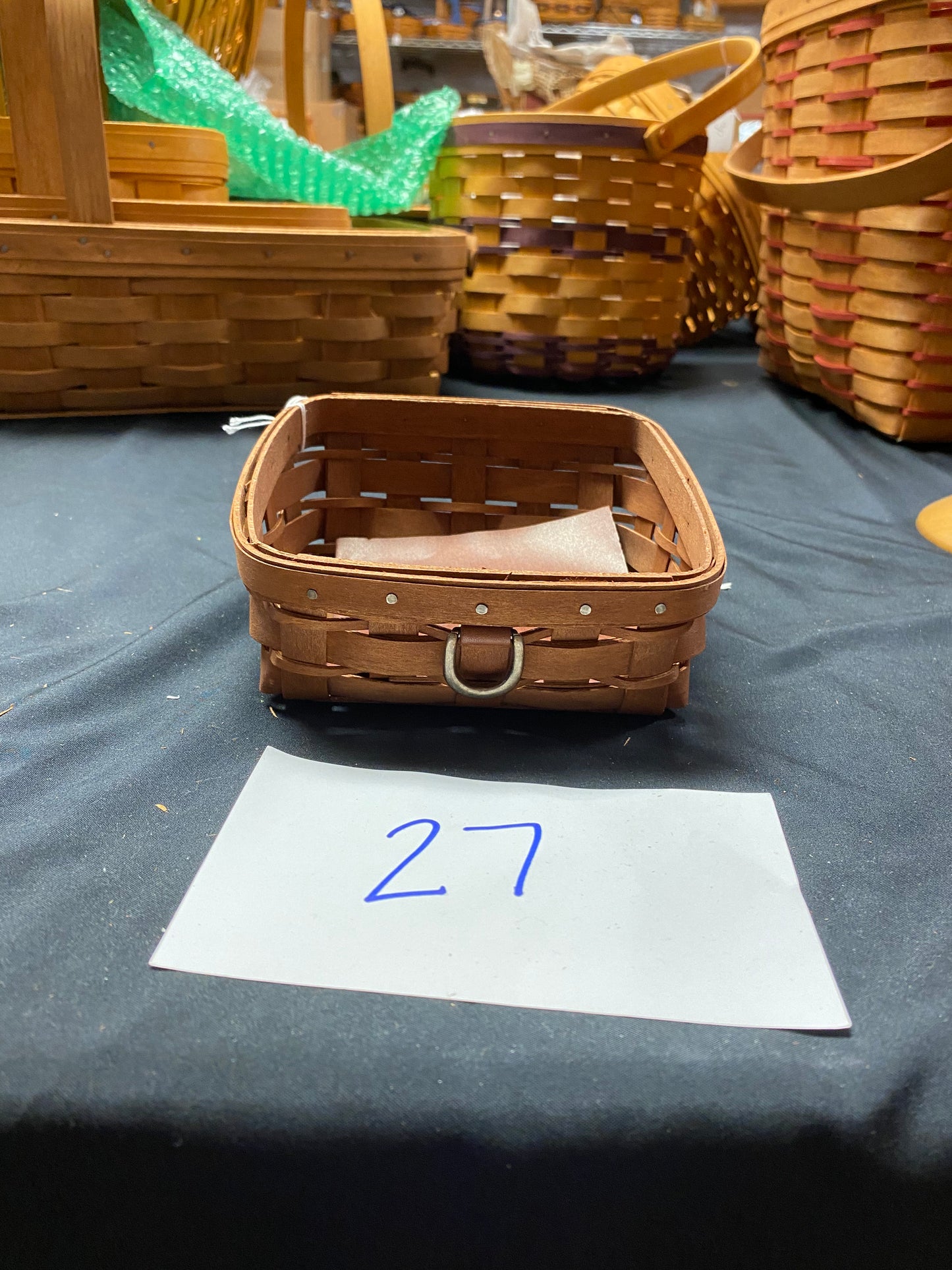 Longaberger sort and store business card basket