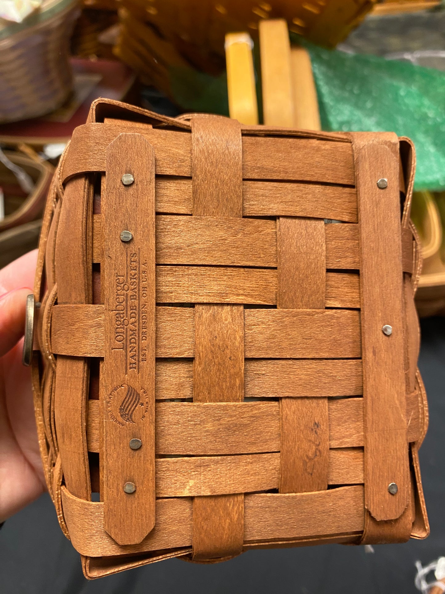 Longaberger sort and store business card basket