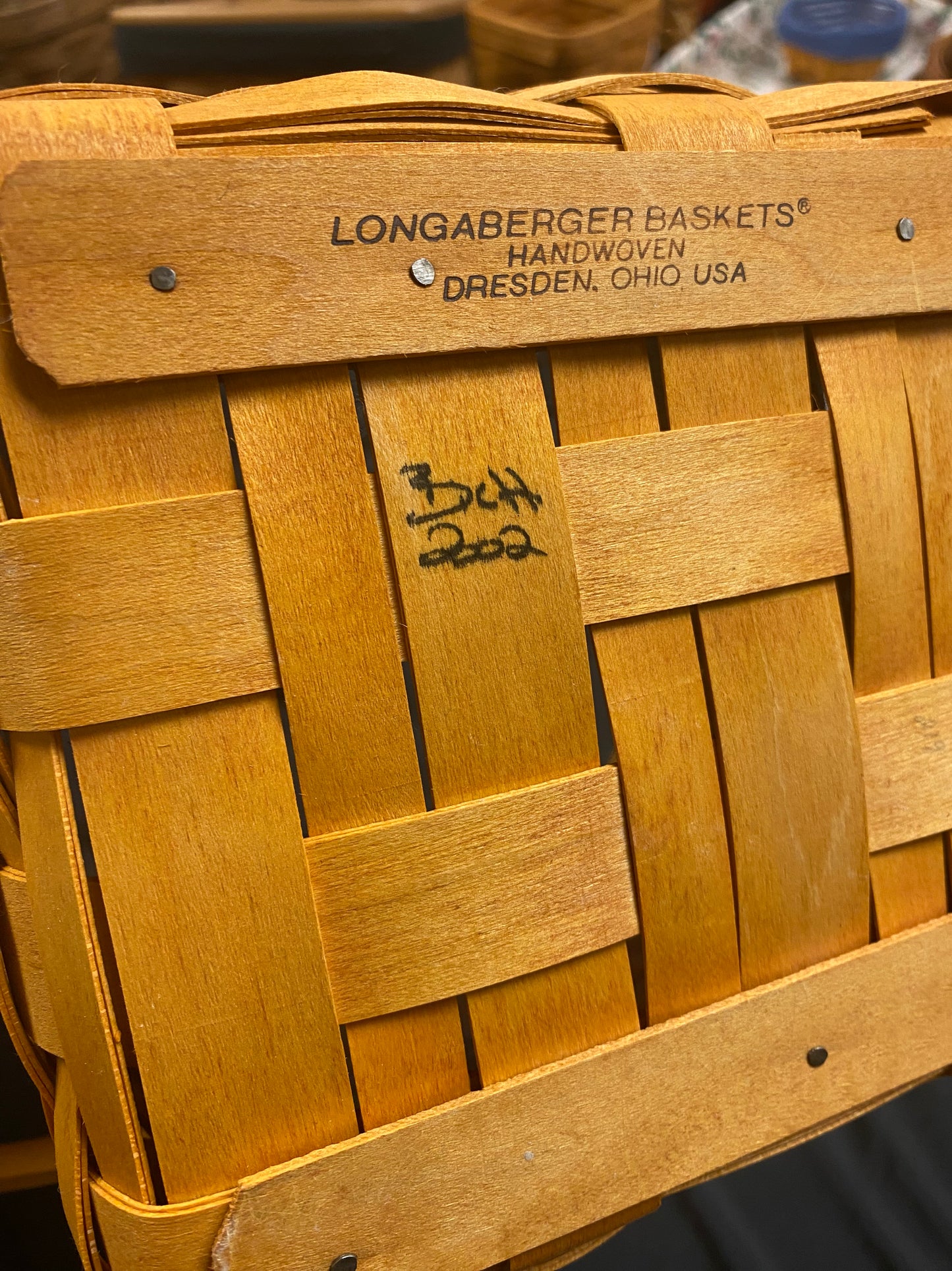 Longaberger measuring basket with protector