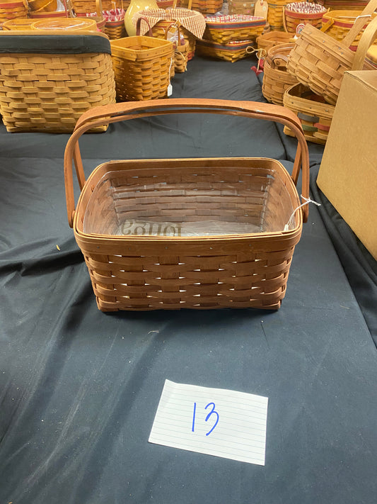 Longaberger small basket with protector