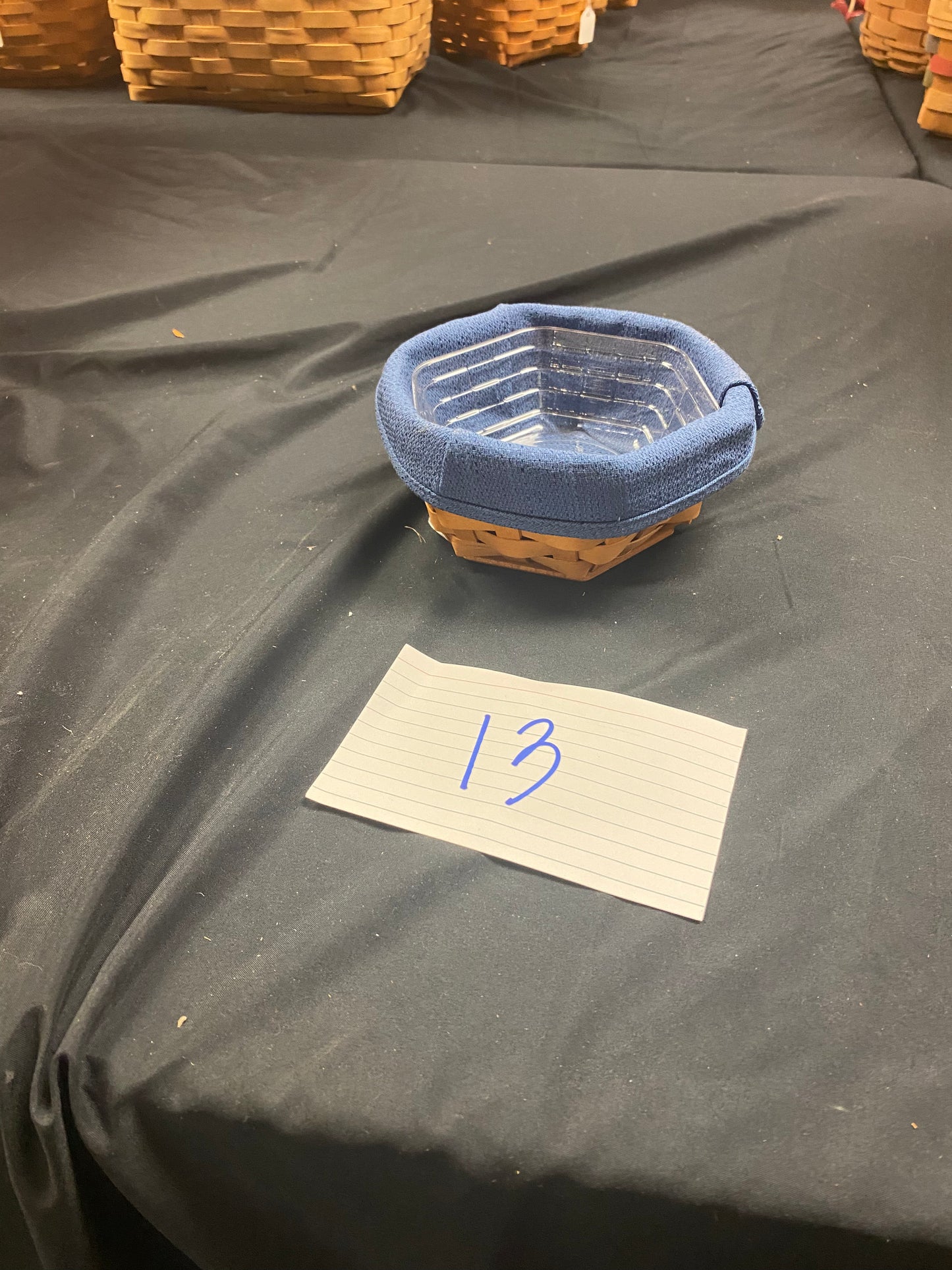 Longaberger sage basket with liner and protector