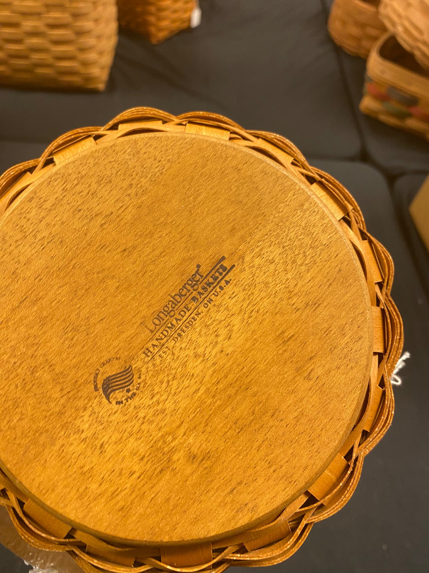 Longaberger basket with lid