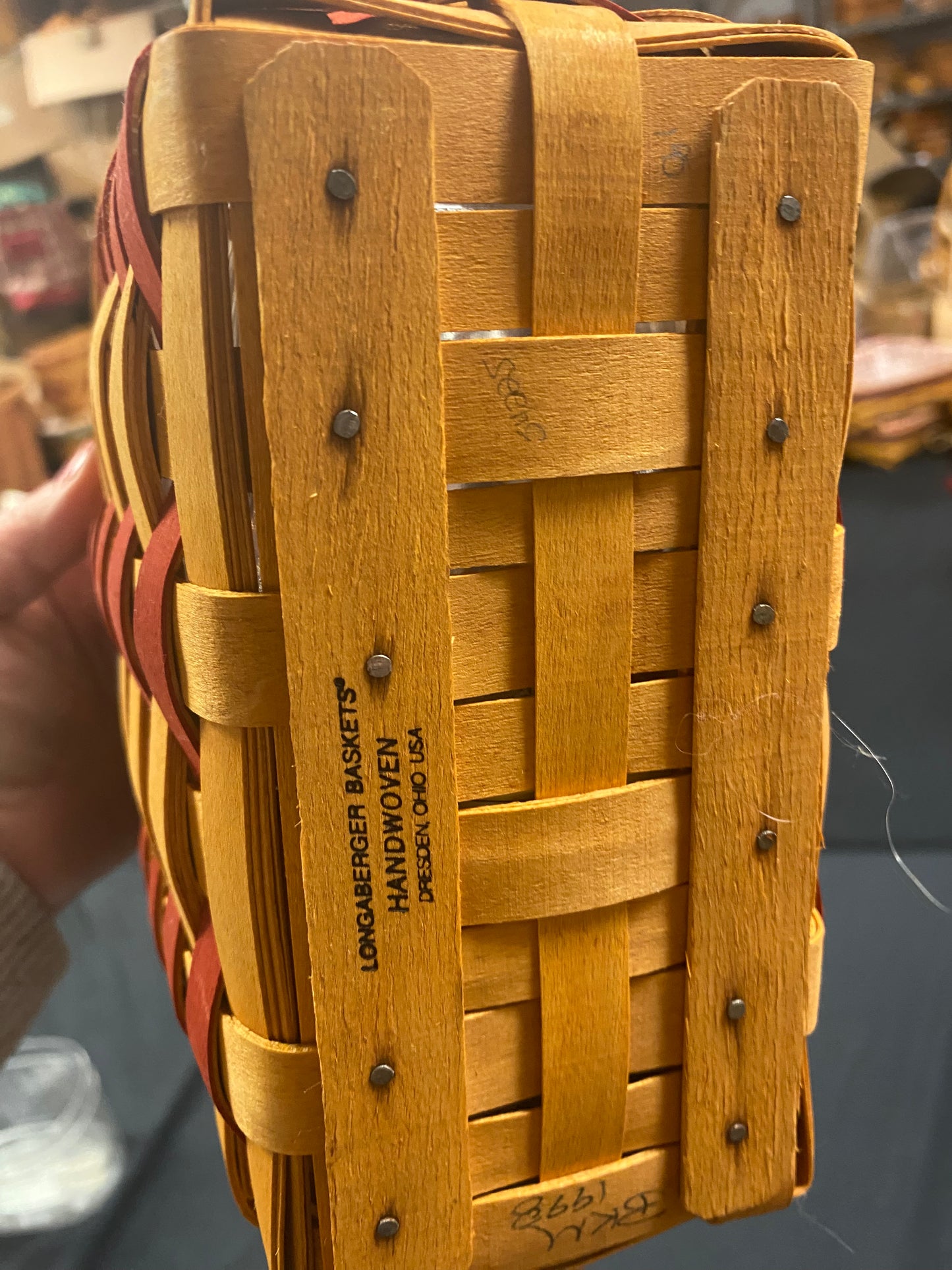 Longaberger 25th anniversary basket with liner and protector