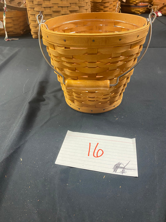 Longaberger autumn pail basket with protector