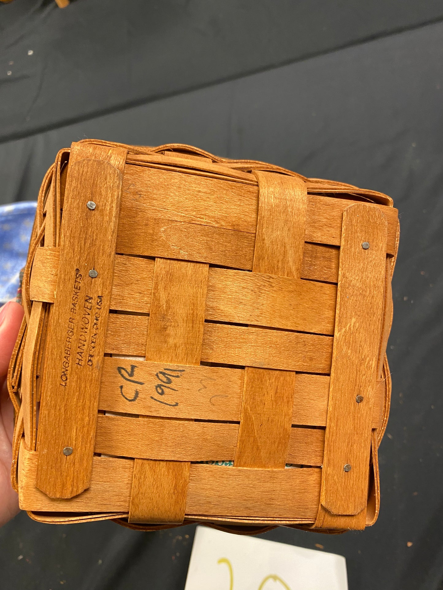 Longaberger tea basket with liner and protector