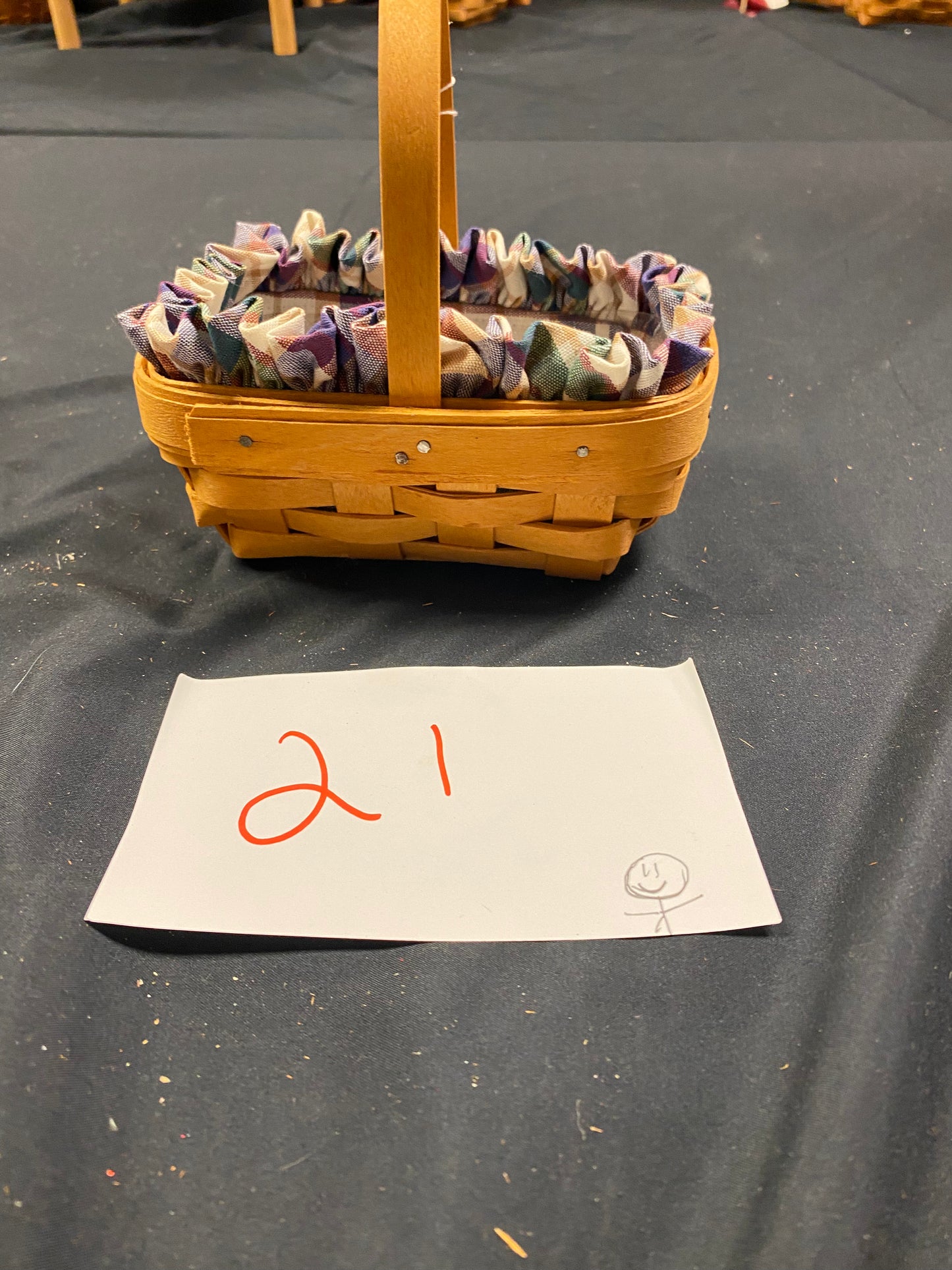 Longaberger parsley basket with liner and protector