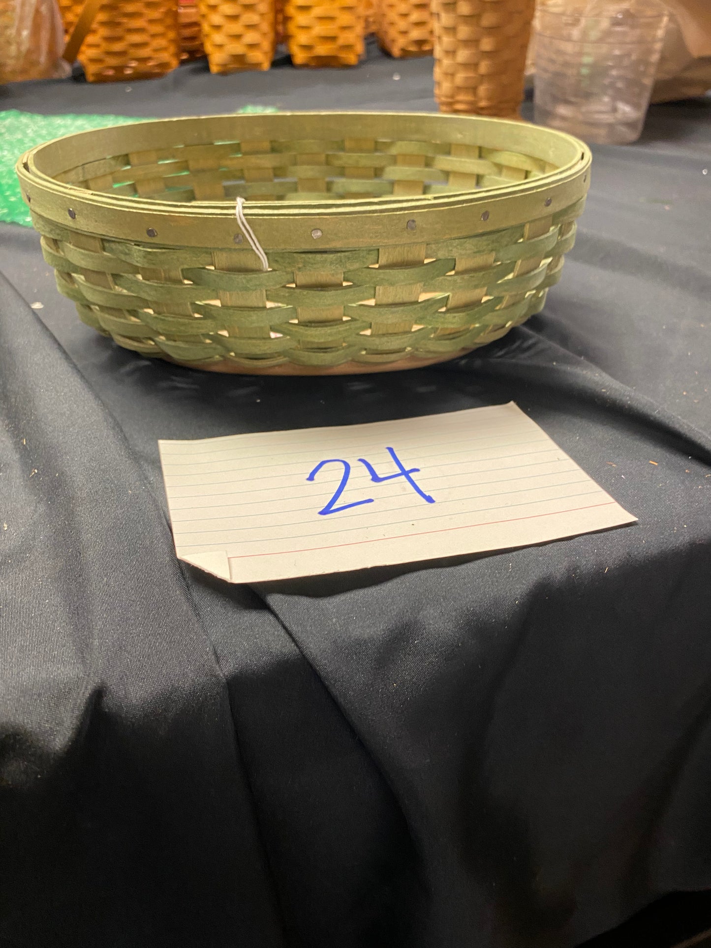 Longaberger oval basket in sage