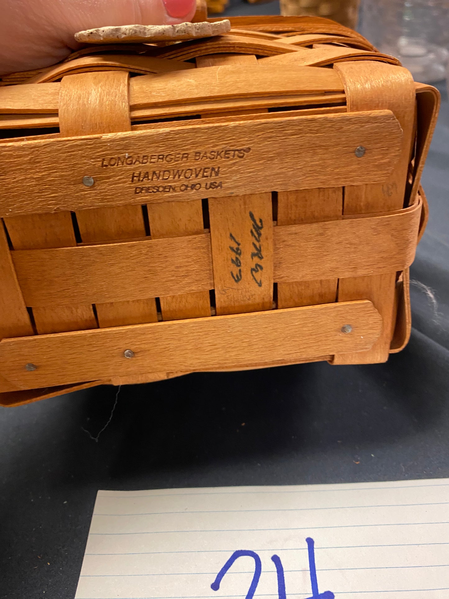 Longaberger medium purse basket