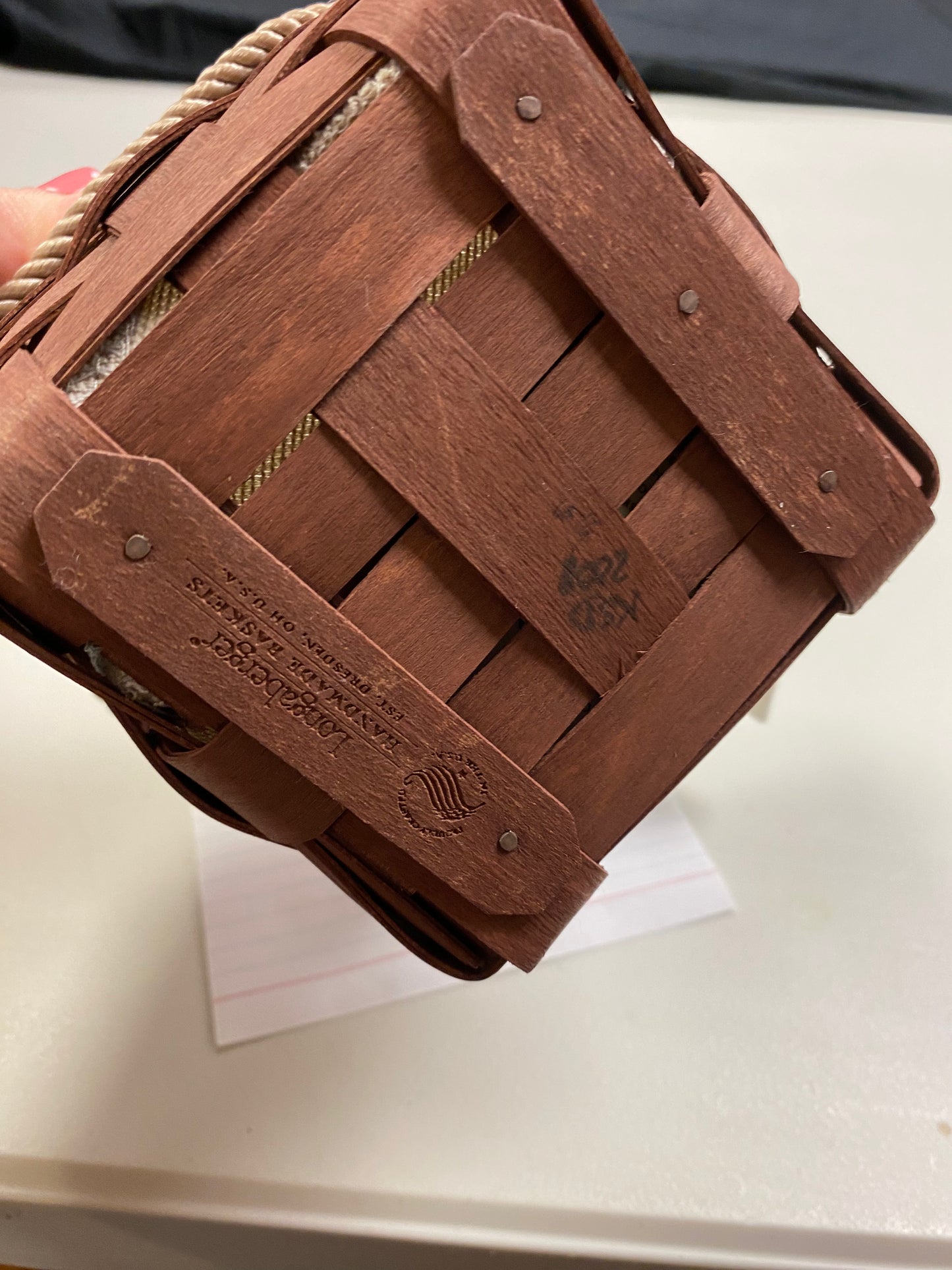 Longaberger basket with liner and protector