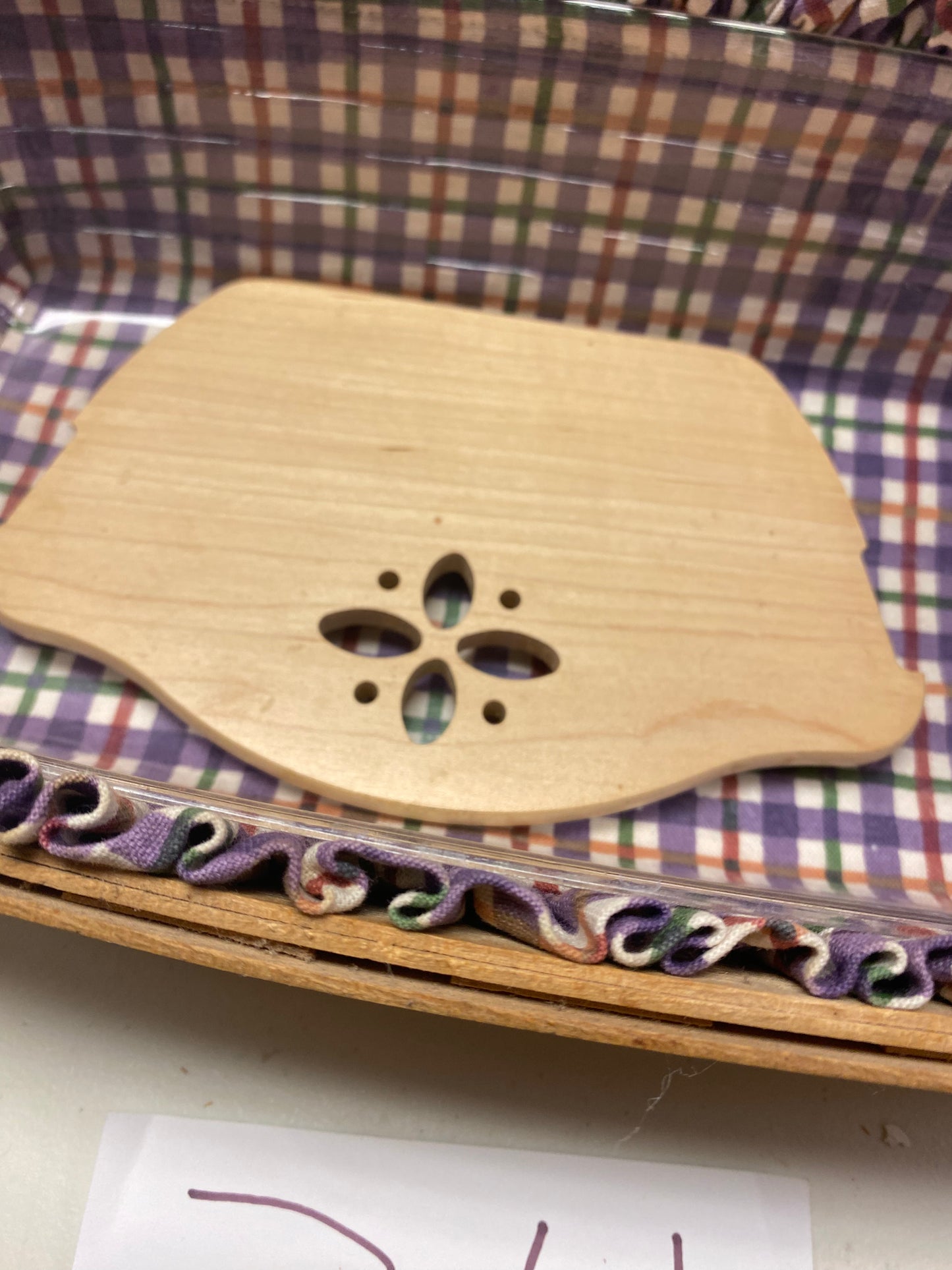 Longaberger bread basket with liner and protector