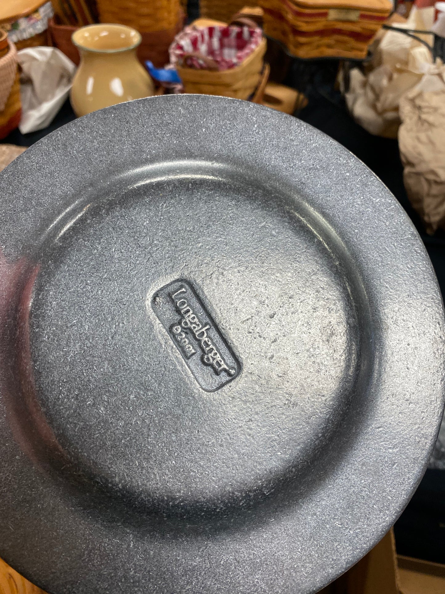 Longaberger pewter plate