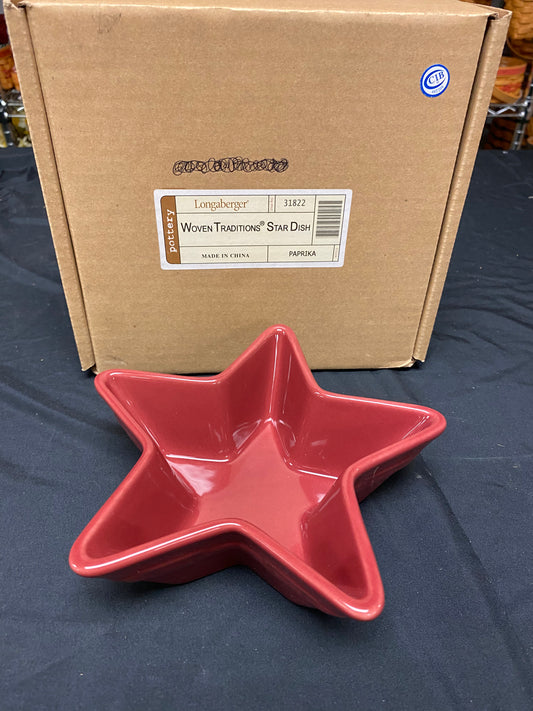 Longaberger star dish in paprika