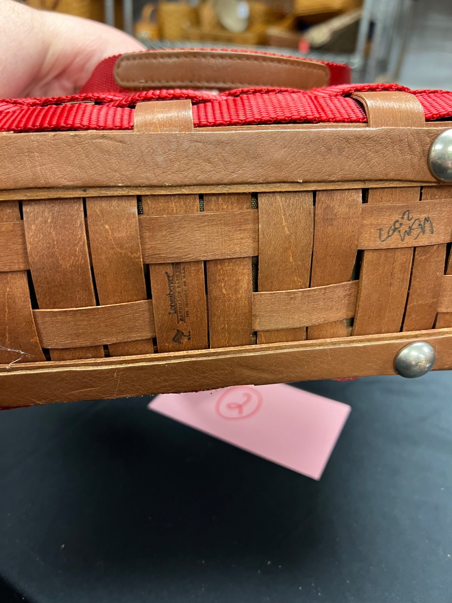 Longaberger to go Red Tote Basket purse