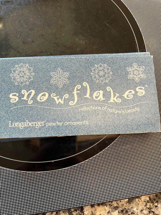 Longaberger snowflakes pewter ornaments