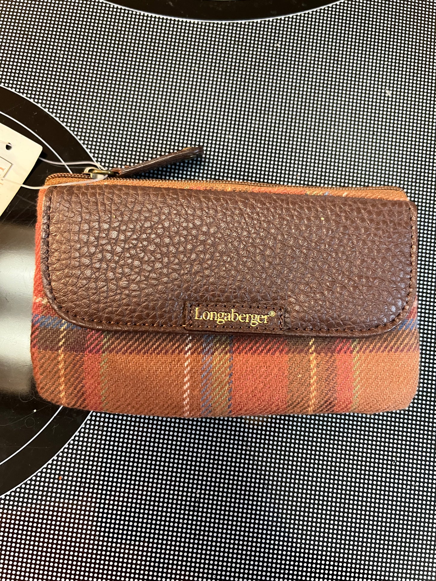 Longaberger Tobasco plaid wallet