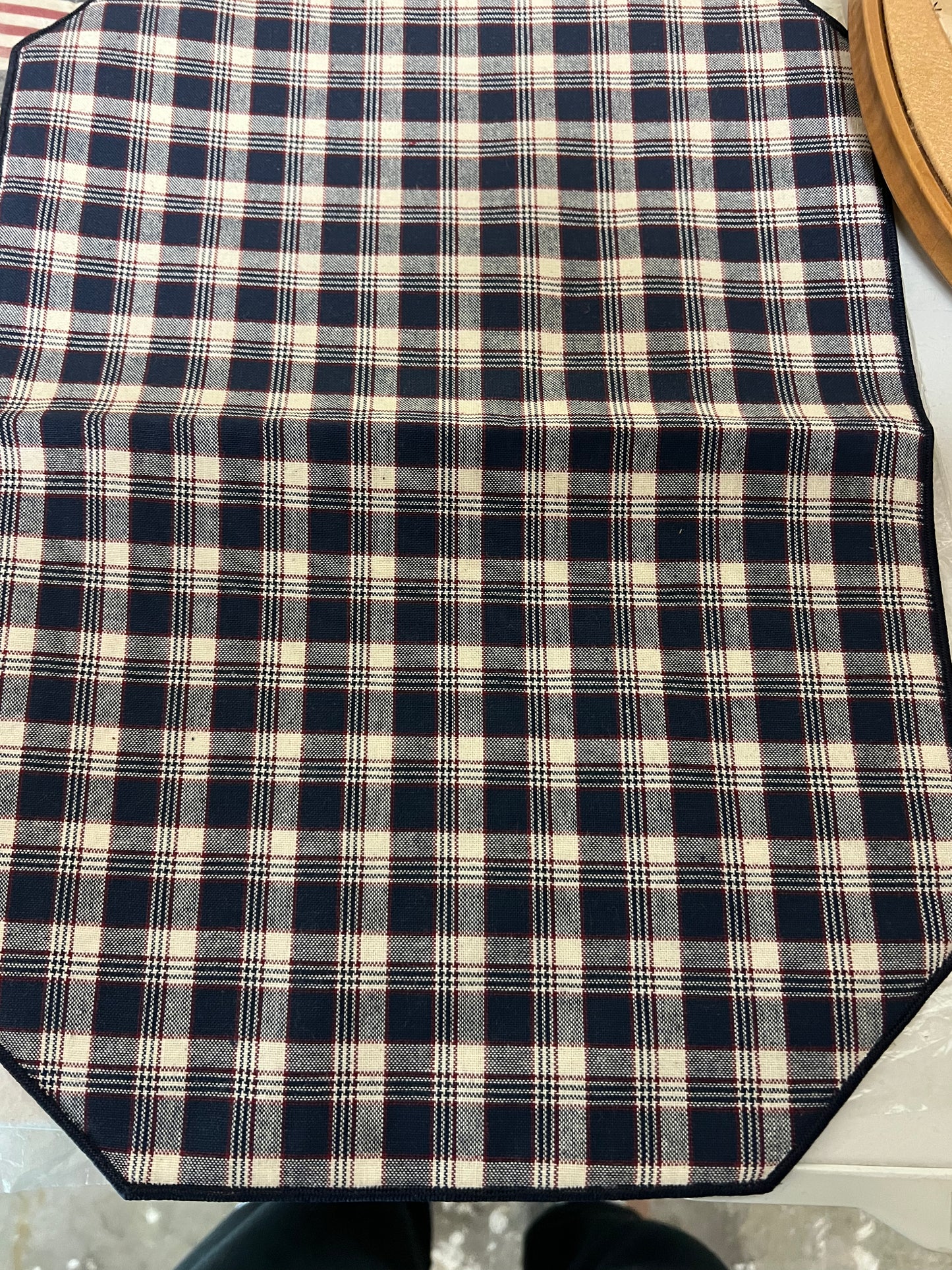 Longaberger Jw plaid placemat