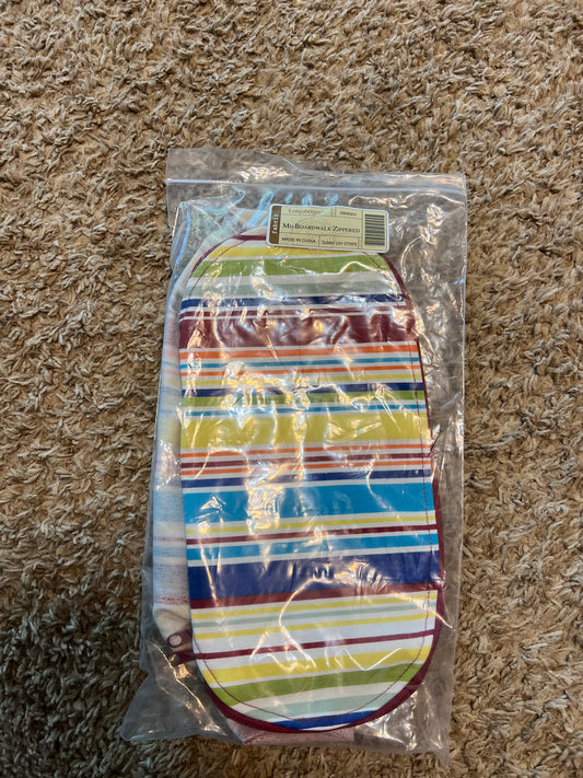 Longaberger medium boardwalk zippered liner in sunny day stripe