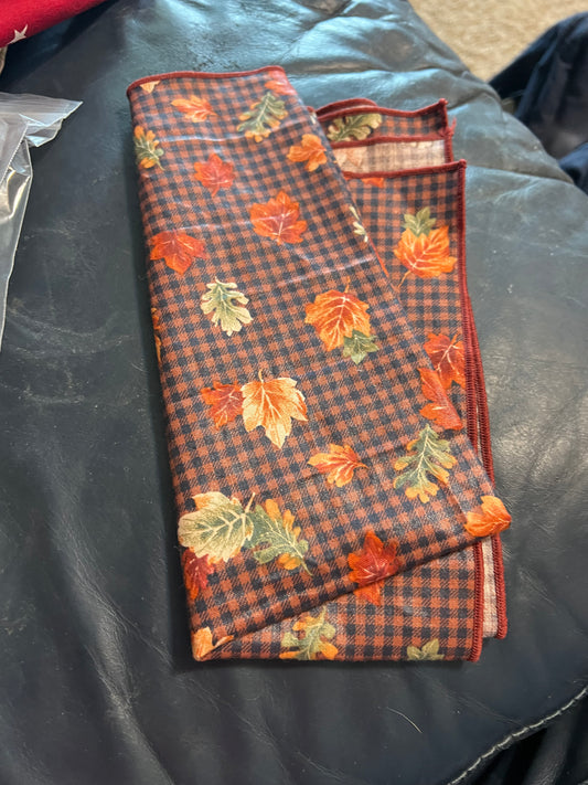 Longaberger napkin in fall gingham