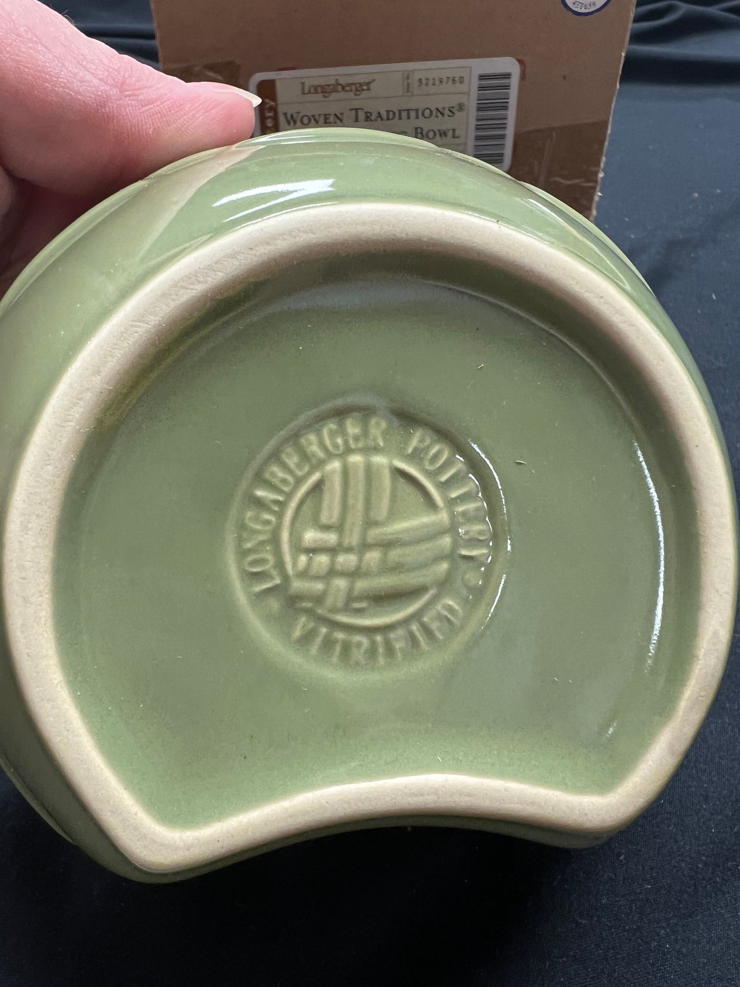 Longaberger interlocking bowl in Sage