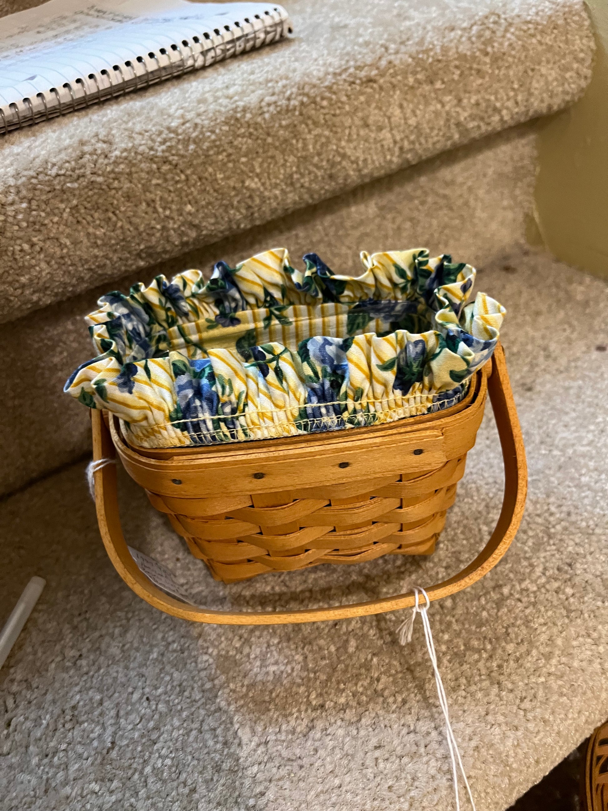 1996 Longaberger Horizon of Hope Basket, Classic Blue liner