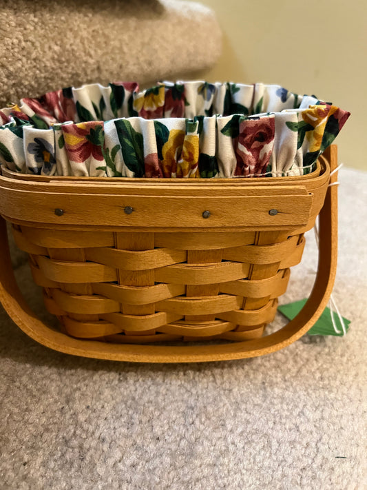 Longaberger 1997 horizon of hope basket with liner & protector