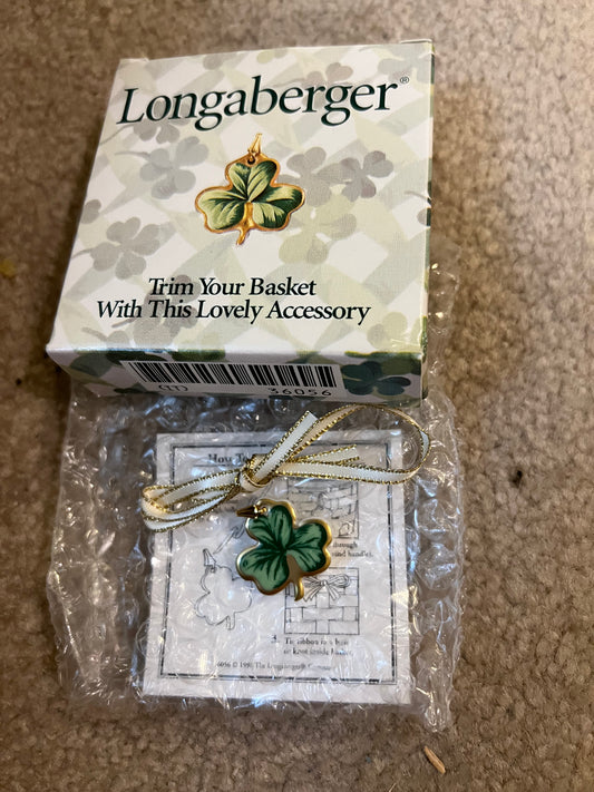 Longaberger shamrock tie on (may not be in box)